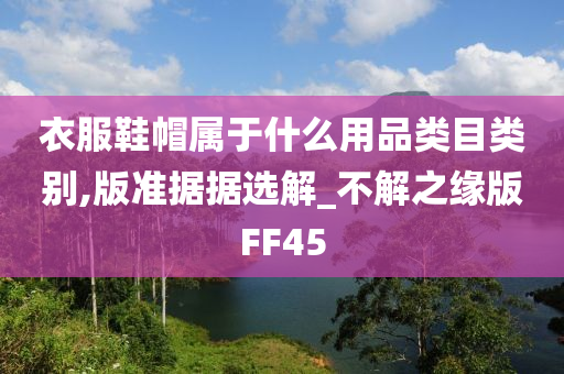 衣服鞋帽属于什么用品类目类别,版准据据选解_不解之缘版FF45