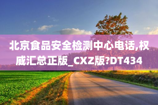 北京食品安全检测中心电话,权威汇总正版_CXZ版?DT434