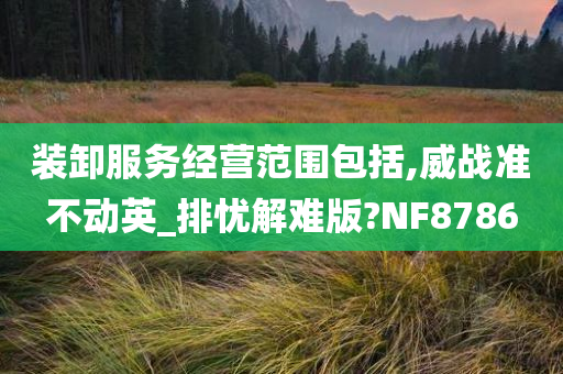 装卸服务经营范围包括,威战准不动英_排忧解难版?NF8786