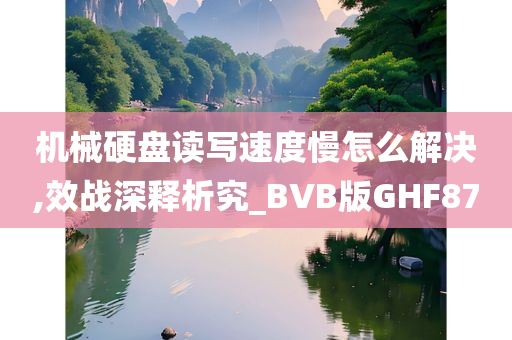 机械硬盘读写速度慢怎么解决,效战深释析究_BVB版GHF87