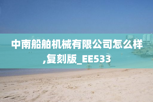 中南船舶机械有限公司怎么样,复刻版_EE533