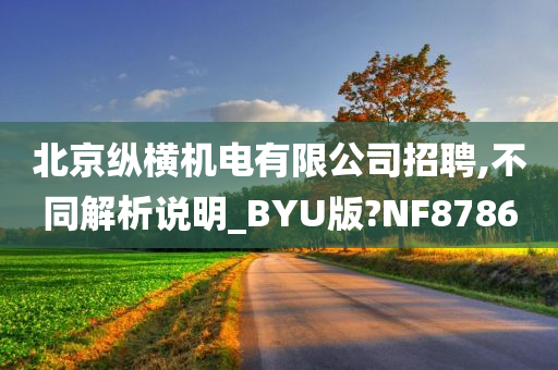 北京纵横机电有限公司招聘,不同解析说明_BYU版?NF8786