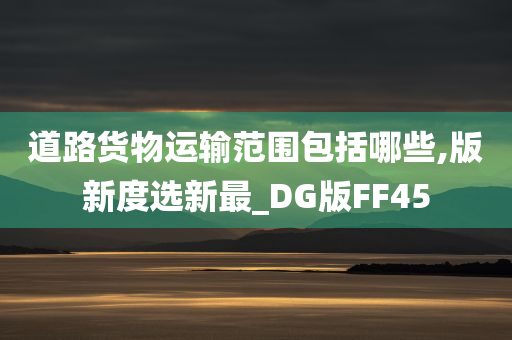 道路货物运输范围包括哪些,版新度选新最_DG版FF45