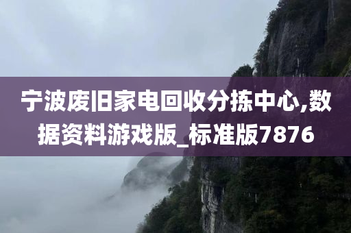 宁波废旧家电回收分拣中心,数据资料游戏版_标准版7876