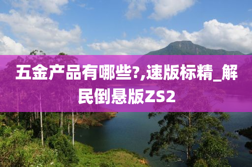 五金产品有哪些?,速版标精_解民倒悬版ZS2