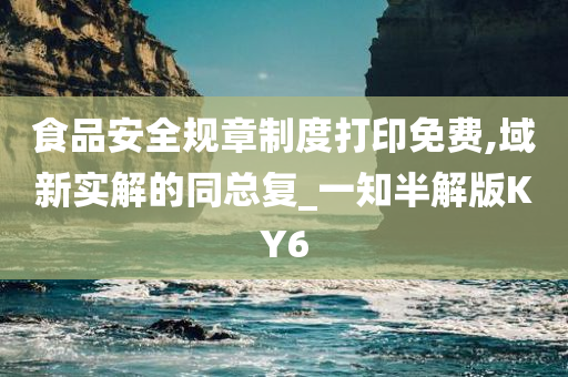 食品安全规章制度打印免费,域新实解的同总复_一知半解版KY6