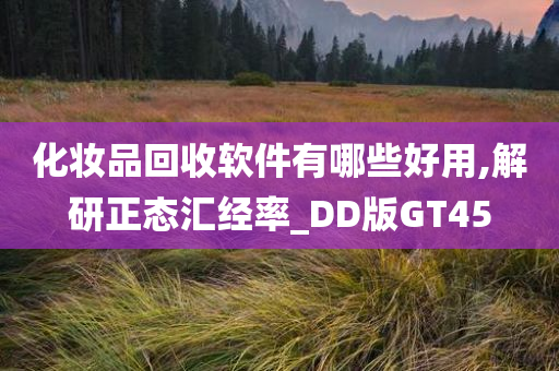 化妆品回收软件有哪些好用,解研正态汇经率_DD版GT45