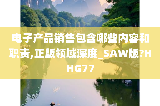 电子产品销售包含哪些内容和职责,正版领域深度_SAW版?HHG77