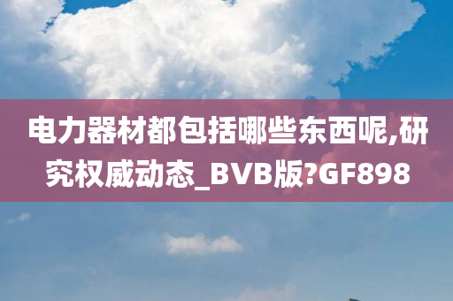 电力器材都包括哪些东西呢,研究权威动态_BVB版?GF898