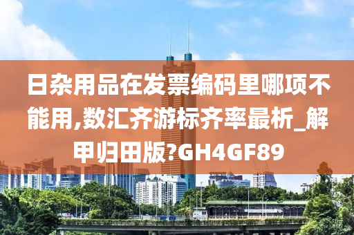 日杂用品在发票编码里哪项不能用,数汇齐游标齐率最析_解甲归田版?GH4GF89