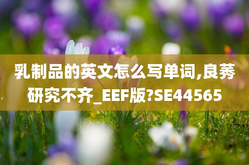 乳制品的英文怎么写单词,良莠研究不齐_EEF版?SE44565