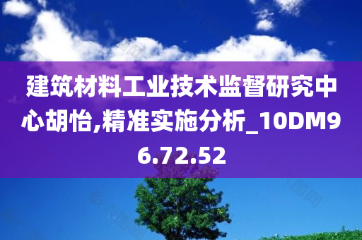 建筑材料工业技术监督研究中心胡怡,精准实施分析_10DM96.72.52