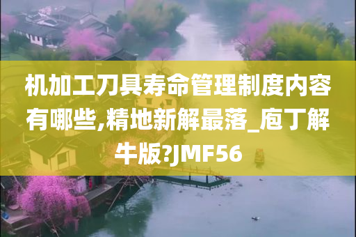 机加工刀具寿命管理制度内容有哪些,精地新解最落_庖丁解牛版?JMF56