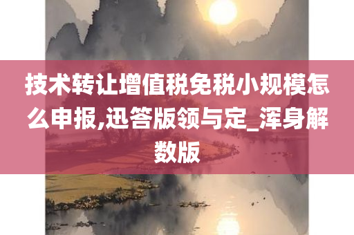 技术转让增值税免税小规模怎么申报,迅答版领与定_浑身解数版