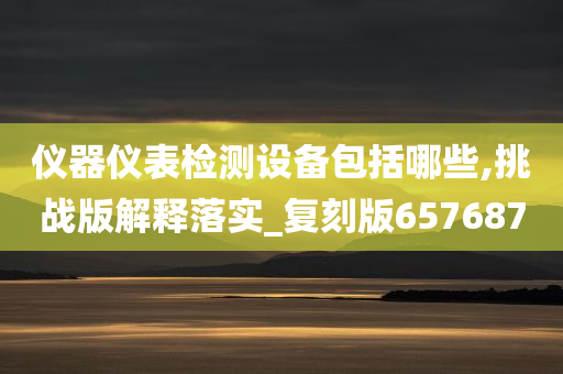 仪器仪表检测设备包括哪些,挑战版解释落实_复刻版657687