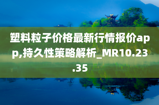 塑料粒子价格最新行情报价app,持久性策略解析_MR10.23.35