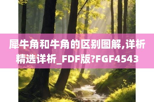 犀牛角和牛角的区别图解,详析精选详析_FDF版?FGF4543