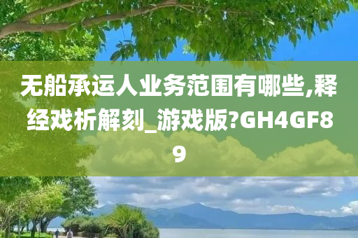 无船承运人业务范围有哪些,释经戏析解刻_游戏版?GH4GF89