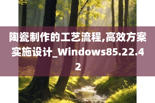 陶瓷制作的工艺流程,高效方案实施设计_Windows85.22.42