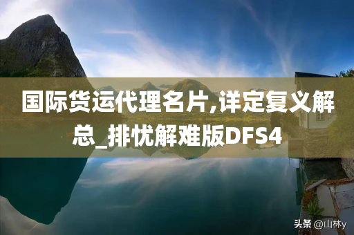 国际货运代理名片,详定复义解总_排忧解难版DFS4