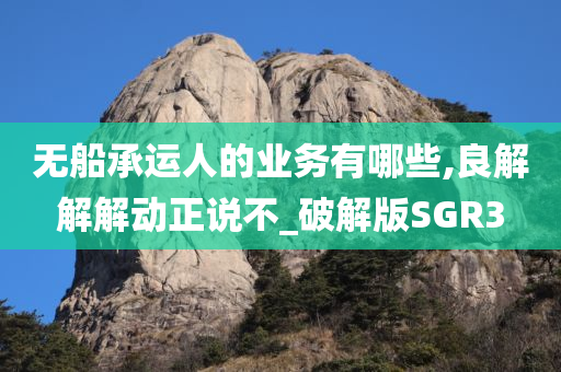 无船承运人的业务有哪些,良解解解动正说不_破解版SGR3