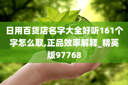 日用百货店名字大全好听161个字怎么取,正品效率解释_精英版97768