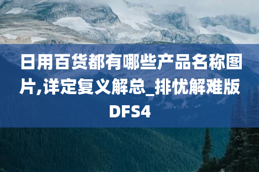 日用百货都有哪些产品名称图片,详定复义解总_排忧解难版DFS4