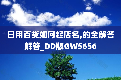 日用百货如何起店名,的全解答解答_DD版GW5656