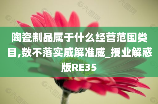 陶瓷制品属于什么经营范围类目,数不落实威解准威_授业解惑版RE35