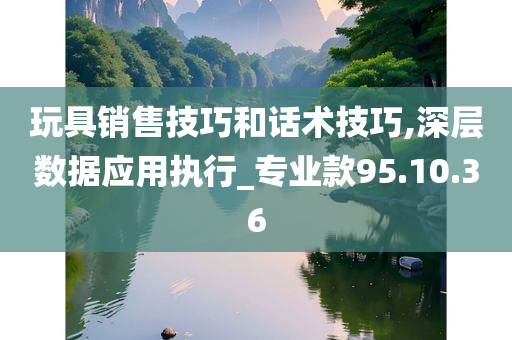 玩具销售技巧和话术技巧,深层数据应用执行_专业款95.10.36