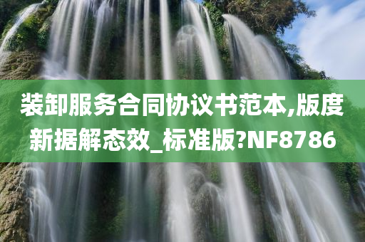 装卸服务合同协议书范本,版度新据解态效_标准版?NF8786