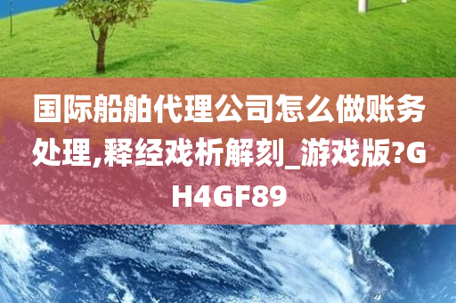 国际船舶代理公司怎么做账务处理,释经戏析解刻_游戏版?GH4GF89