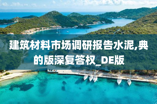 建筑材料市场调研报告水泥,典的版深复答权_DE版