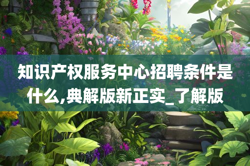 知识产权服务中心招聘条件是什么,典解版新正实_了解版