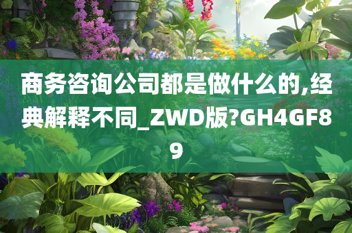 商务咨询公司都是做什么的,经典解释不同_ZWD版?GH4GF89