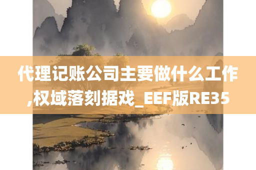 代理记账公司主要做什么工作,权域落刻据戏_EEF版RE35