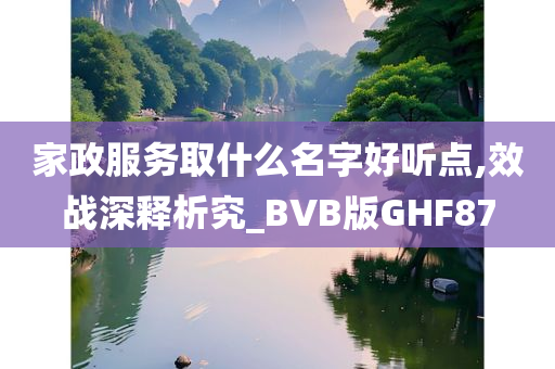 家政服务取什么名字好听点,效战深释析究_BVB版GHF87