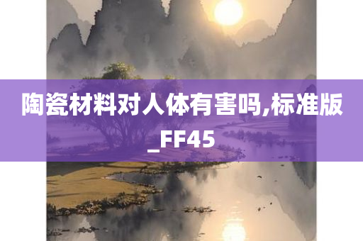 陶瓷材料对人体有害吗,标准版_FF45