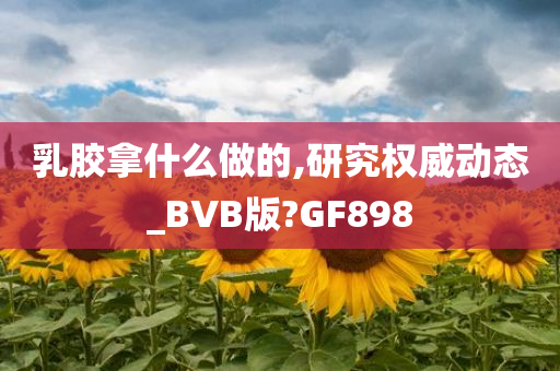 乳胶拿什么做的,研究权威动态_BVB版?GF898