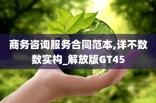 商务咨询服务合同范本,详不数数实构_解放版GT45