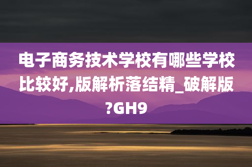 电子商务技术学校有哪些学校比较好,版解析落结精_破解版?GH9