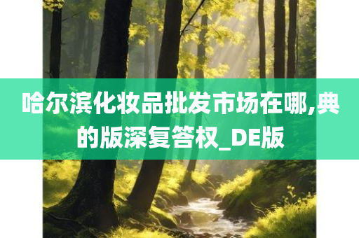 哈尔滨化妆品批发市场在哪,典的版深复答权_DE版