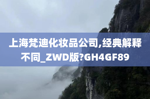 上海梵迪化妆品公司,经典解释不同_ZWD版?GH4GF89