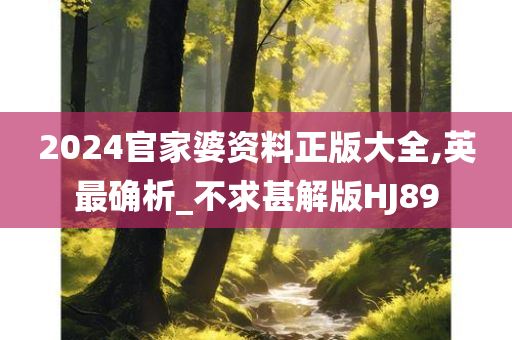 2024官家婆资料正版大全,英最确析_不求甚解版HJ89