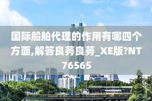 国际船舶代理的作用有哪四个方面,解答良莠良莠_XE版?NT76565