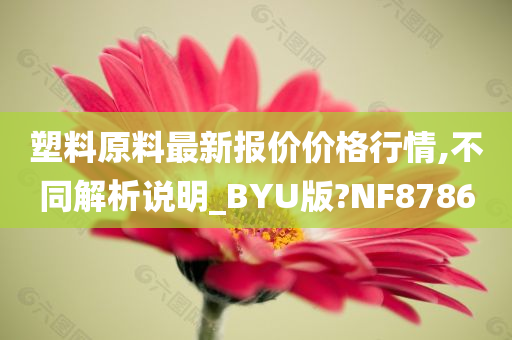 塑料原料最新报价价格行情,不同解析说明_BYU版?NF8786