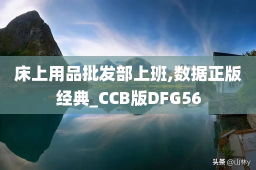 床上用品批发部上班,数据正版经典_CCB版DFG56