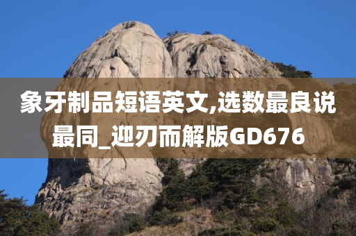 象牙制品短语英文,选数最良说最同_迎刃而解版GD676