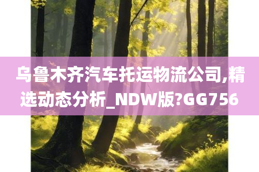 乌鲁木齐汽车托运物流公司,精选动态分析_NDW版?GG756