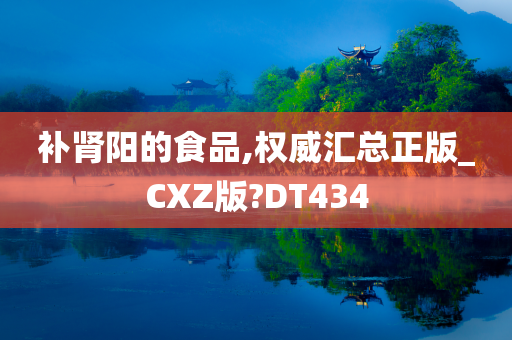 补肾阳的食品,权威汇总正版_CXZ版?DT434